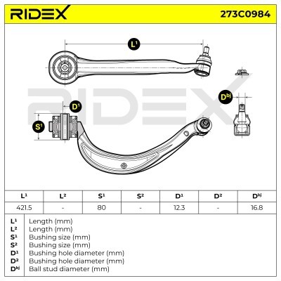 Querlenker RIDEX 273C0984 273C0984 - foto 6