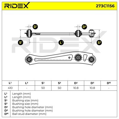 Querlenker RIDEX 273C1156 273C1156 - foto 7