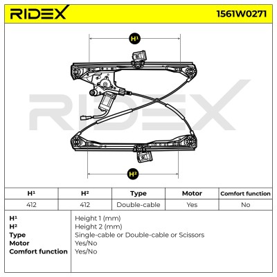 Fensterheber RIDEX 1561W0271 1561W0271 - foto 6