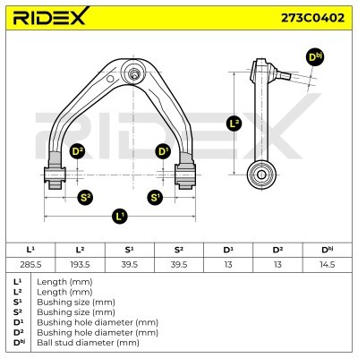 Querlenker RIDEX 273C0402 273C0402 - foto 5