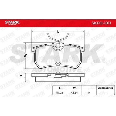 Bremsbeläge Satz Stark SKFO-1011 SKFO-1011 - foto 3