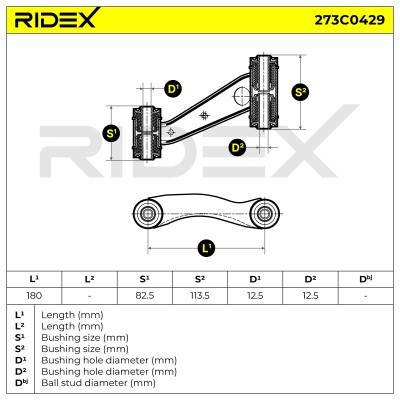 Querlenker RIDEX 273C0429 273C0429 - foto 4