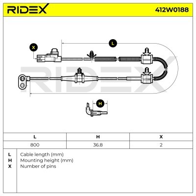 ABS Sensor RIDEX 412W0188 412W0188 - foto 6