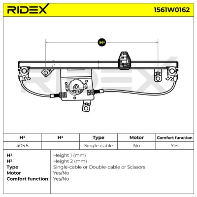 Fensterheber RIDEX 1561W0162 1561W0162 - foto 6