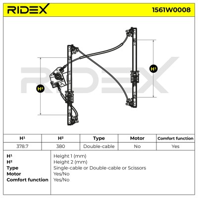 Fensterheber RIDEX 1561W0008 1561W0008 - foto 7
