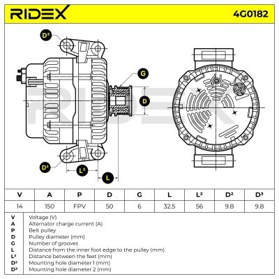 Generator RIDEX 4G0182 4G0182 - foto 5