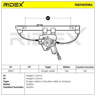 Fensterheber RIDEX 1561W0184 1561W0184 - foto 7
