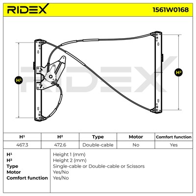 Fensterheber RIDEX 1561W0168 1561W0168 - foto 9