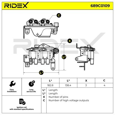 Zündspule RIDEX 689C0109 689C0109 - foto 4
