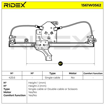 Fensterheber RIDEX 1561W0562 1561W0562 - foto 7