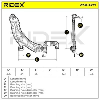 Querlenker RIDEX 273C1377 273C1377 - foto 7