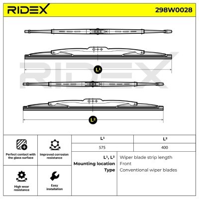 Wischblatt RIDEX 298W0028 298W0028 - foto 8