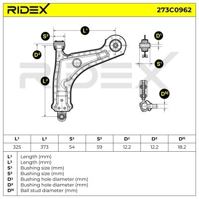 Querlenker RIDEX 273C0962 273C0962 - foto 6