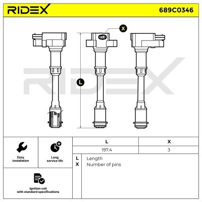 Zündspule RIDEX 689C0346 689C0346 - foto 6