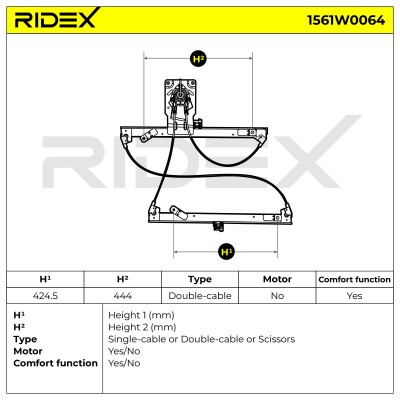 Fensterheber RIDEX 1561W0064 1561W0064 - foto 5