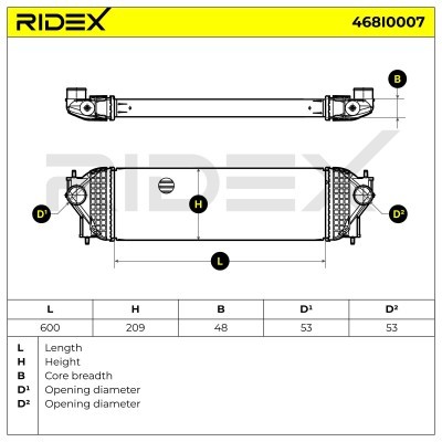 Ladeluftkühler RIDEX 468I0007 468I0007 - foto 5