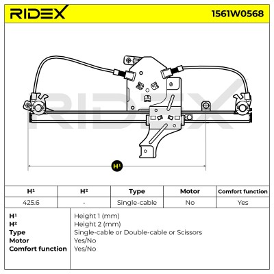Fensterheber RIDEX 1561W0568 1561W0568 - foto 6