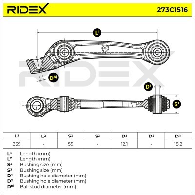Querlenker RIDEX 273C1516 273C1516 - foto 5