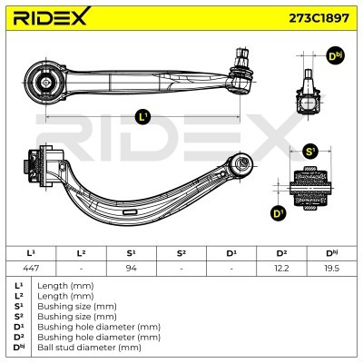 Querlenker RIDEX 273C1897 273C1897 - foto 7