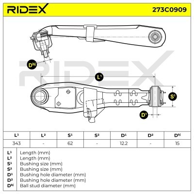 Querlenker RIDEX 273C0909 273C0909 - foto 5