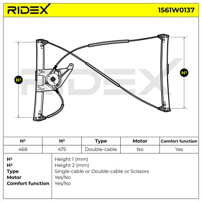 Fensterheber RIDEX 1561W0137 1561W0137 - foto 7