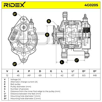 Generator RIDEX 4G0205 4G0205 - foto 5