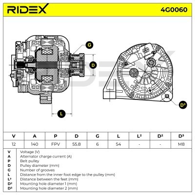 Generator RIDEX 4G0060 4G0060 - foto 7