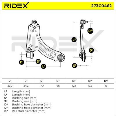 Querlenker RIDEX 273C0462 273C0462 - foto 6