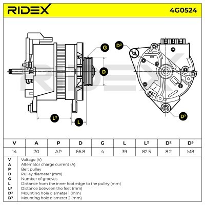 Generator RIDEX 4G0524 4G0524 - foto 7