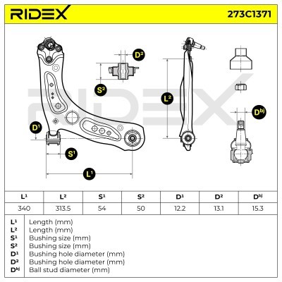 Querlenker RIDEX 273C1371 273C1371 - foto 7