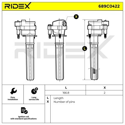 Zündspule RIDEX 689C0422 689C0422 - foto 6