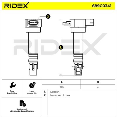 Zündspule RIDEX 689C0341 689C0341 - foto 6