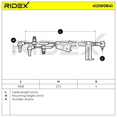 ABS Sensor RIDEX 412W0841 412W0841 - foto 7