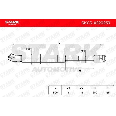 Gasfeder, Koffer-/Laderaum Stark SKGS-0220239 SKGS-0220239 - foto 3