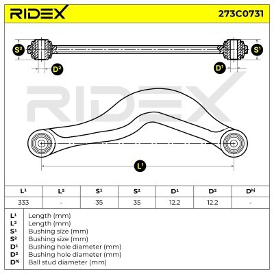 Querlenker RIDEX 273C0731 273C0731 - foto 5