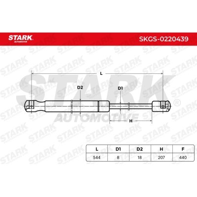 Gasfeder, Koffer-/Laderaum Stark SKGS-0220439 SKGS-0220439 - foto 3