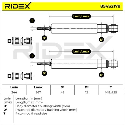 Stoßdämpfer RIDEX 854S2178 854S2178 - foto 5