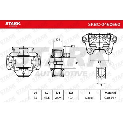 Bremssattel Stark SKBC-0460660 SKBC-0460660 - foto 6