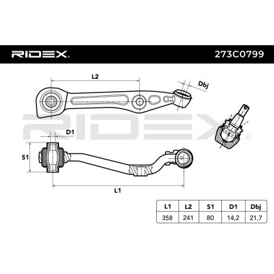 Querlenker RIDEX 273C0799 273C0799 - foto 6