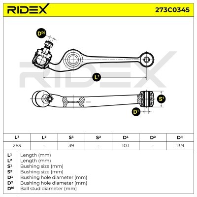 Querlenker RIDEX 273C0345 273C0345 - foto 5