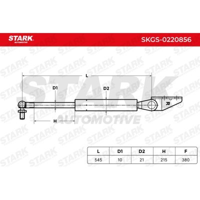 Gasfeder, Koffer-/Laderaum Stark SKGS-0220856 SKGS-0220856 - foto 5