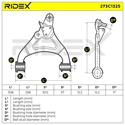Querlenker RIDEX 273C1325 273C1325 - foto 8