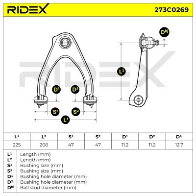 Querlenker RIDEX 273C0269 273C0269 - foto 8