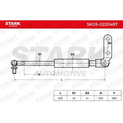 Gasfeder, Koffer-/Laderaum Stark SKGS-0220497 SKGS-0220497 - foto 6