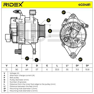 Generator RIDEX 4G0481 4G0481 - foto 7