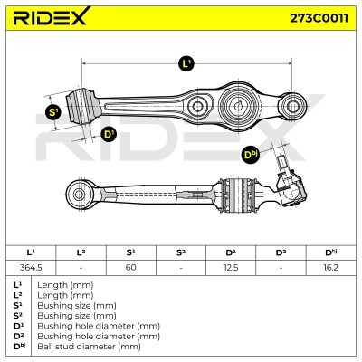 Querlenker RIDEX 273C0011 273C0011 - foto 6