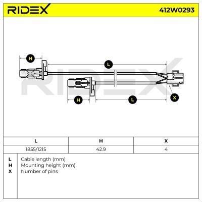 ABS Sensor RIDEX 412W0293 412W0293 - foto 6