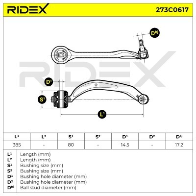 Querlenker RIDEX 273C0617 273C0617 - foto 6