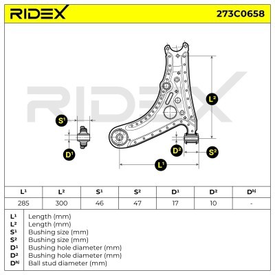 Querlenker RIDEX 273C0658 273C0658 - foto 5