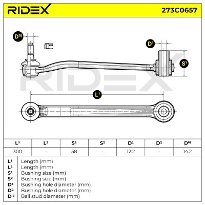 Querlenker RIDEX 273C0657 273C0657 - foto 5